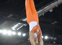 İdman gimnastikası üzrə 22-ci Bakı Çempionatı və Birinciliyi. Kişilər arasında çoxnövçülük finalı və mükafatlandırma mərasimi. Bakı, Azərbaycan, 03 oktyabr 2015